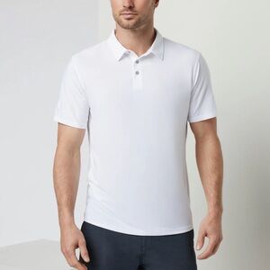 VUORI Strato Tech Polo Shirt Mens XL Athletic Fit Performance Stretch Golf White